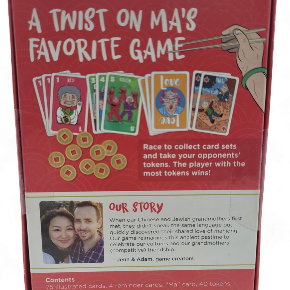 Hasbro Not Your Ma's Jong – Fast Card Game for 3–4 Players, Fun Twist on Mahjong - Picture 3 of 11